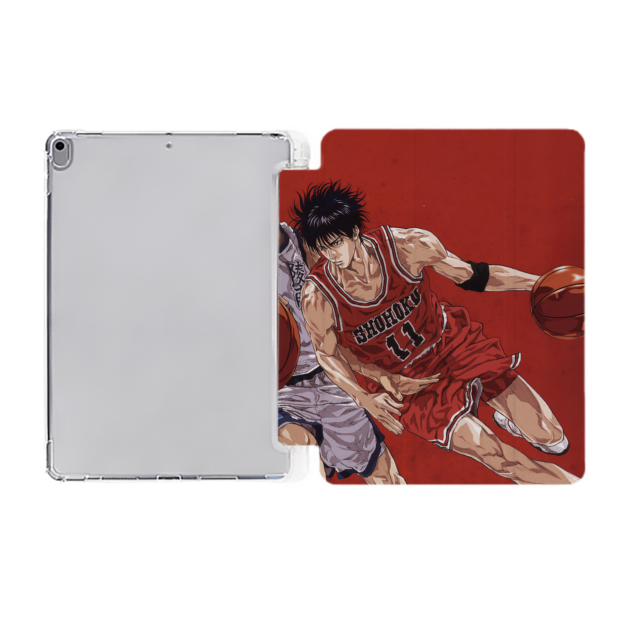 （画像用） SLAM DUNK／スラムダンク IPad ケース ペン収納付き 三つ折りスタンド PUレザー×シリコン 対応機種9.5/10.5/10.9インチ